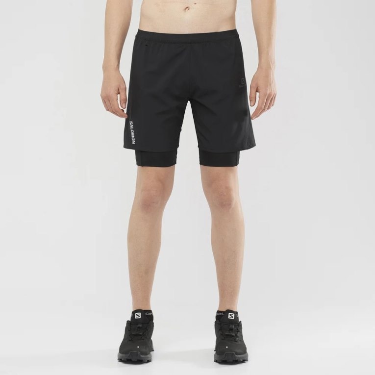 Bermudas Salomon Cross Twinskin Hombre Negros | MX GTNQ308